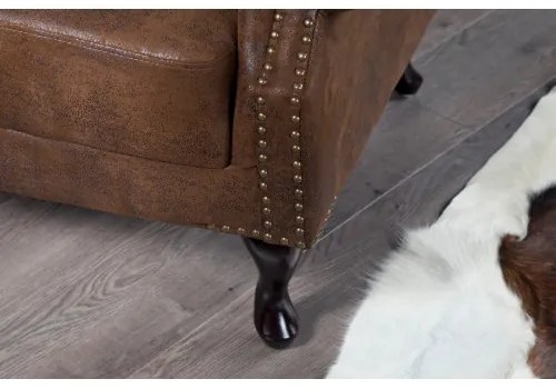 Kreslo 19448 Chesterfield Antik hnedá  - Komfort-nábytok