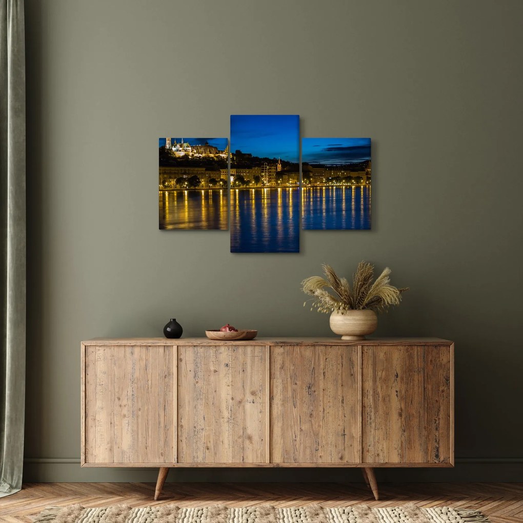 Obraz nočného mesta (90x60 cm)