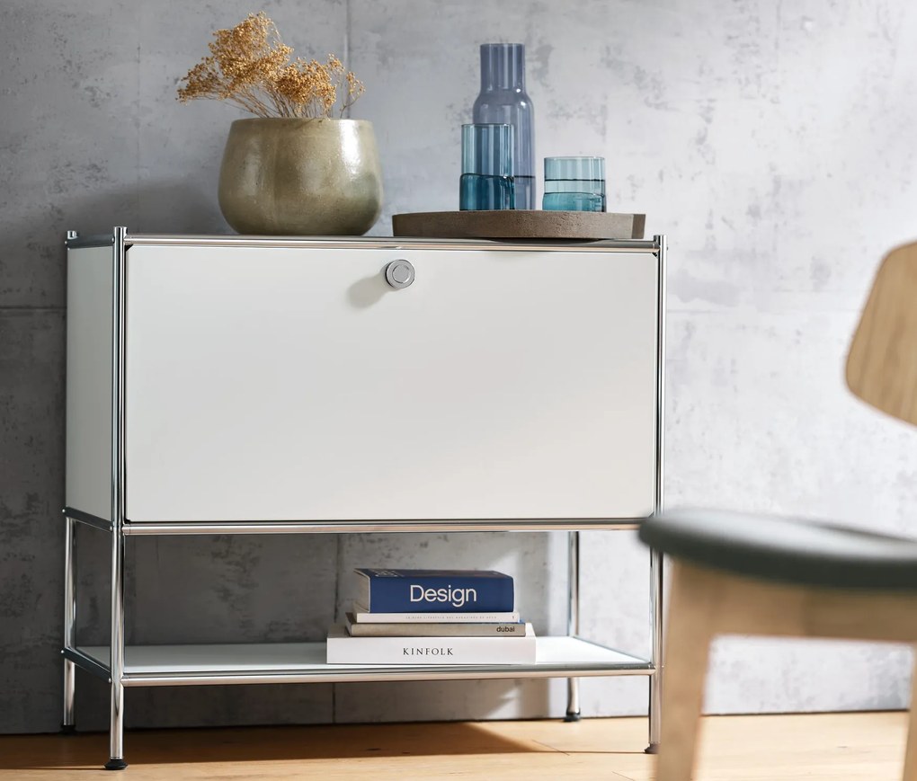 Odkladacia skrinka »CN3« s 1 výklopnými dvierkami, biela