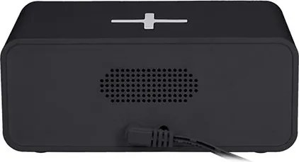 Solight CA07B - Digitálne hodiny s Qi bezdrôtovou nabíjačkou 230V/CR2032 čierne