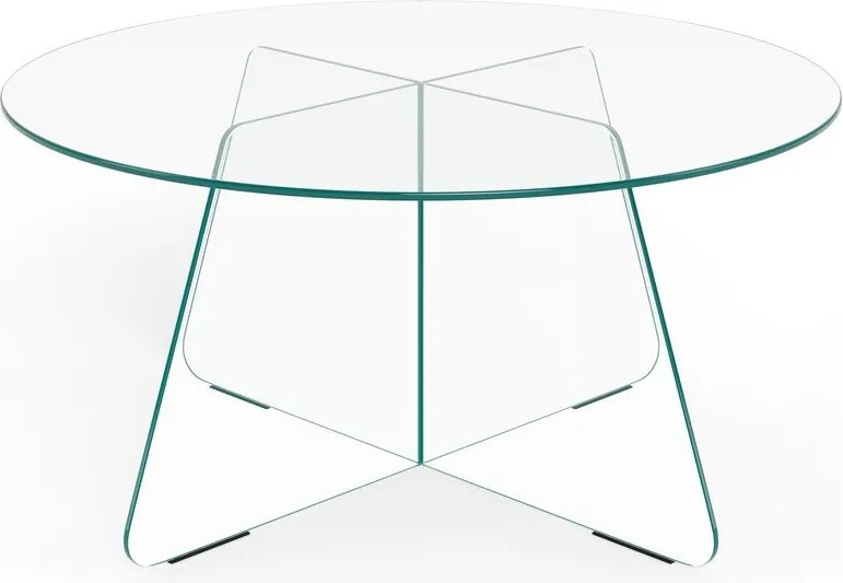 Sklenený okrúhly konferenčný stolík ø 80 cm Samos – Actona
