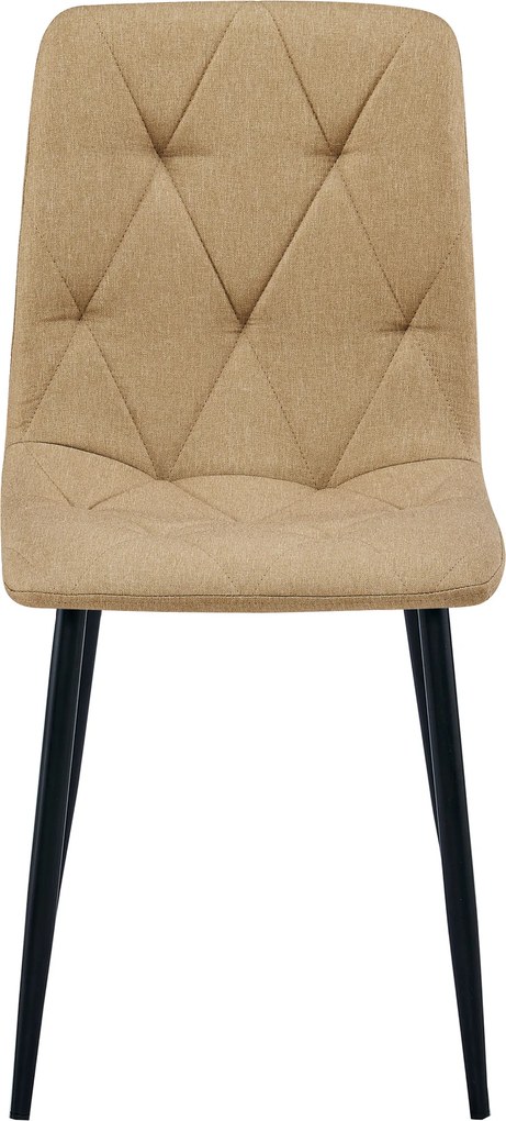 Hnedá jedálenská stolička LIBRA s čiernymi nohami