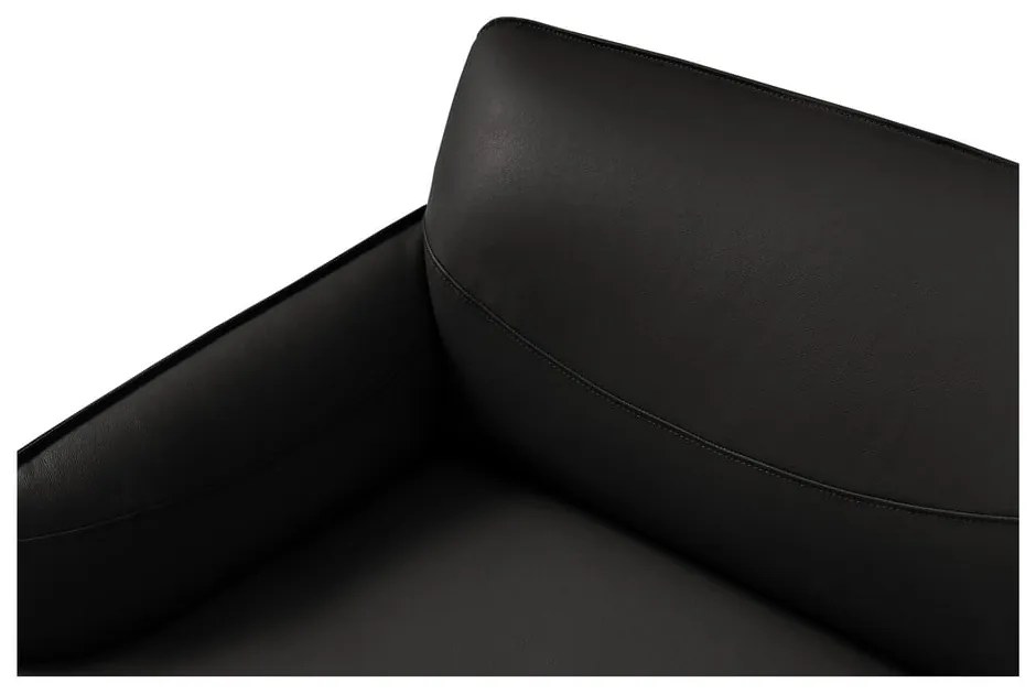 Čierna kožená pohovka Windsor &amp; Co Sofas Neso, 235 x 90 cm