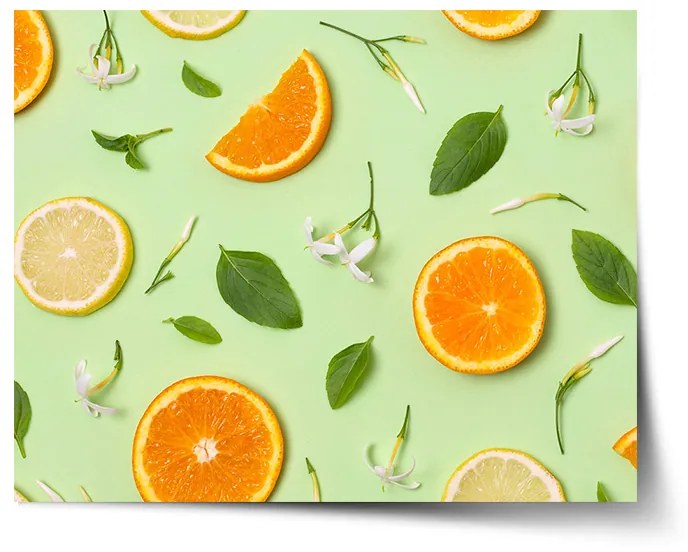 Sablio Plagát Citrus a kvet - 60x40 cm