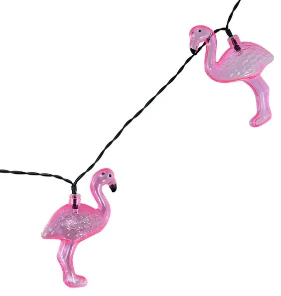 LED Solárna dekoračná reťaz 10xLED/1,2V 300 mAh 3,8 m IP44 plameniak