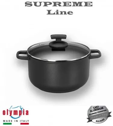 titanový hrnec SUPREME Line se skleněnou pokličkou z litého hliníku Ø 24 cm