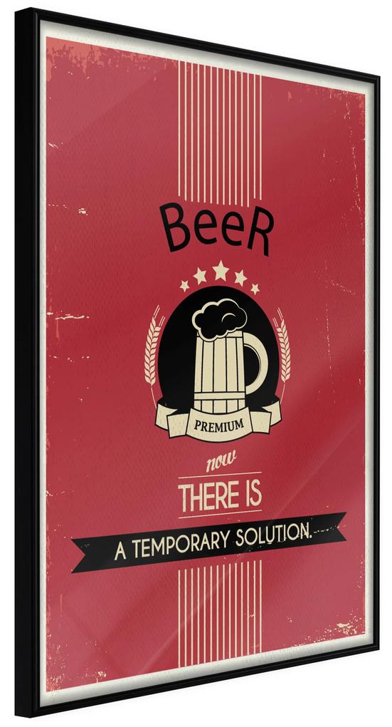 Artgeist Plagát - Premium Beer [Poster] Veľkosť: 30x45, Verzia: Čierny rám s passe-partout