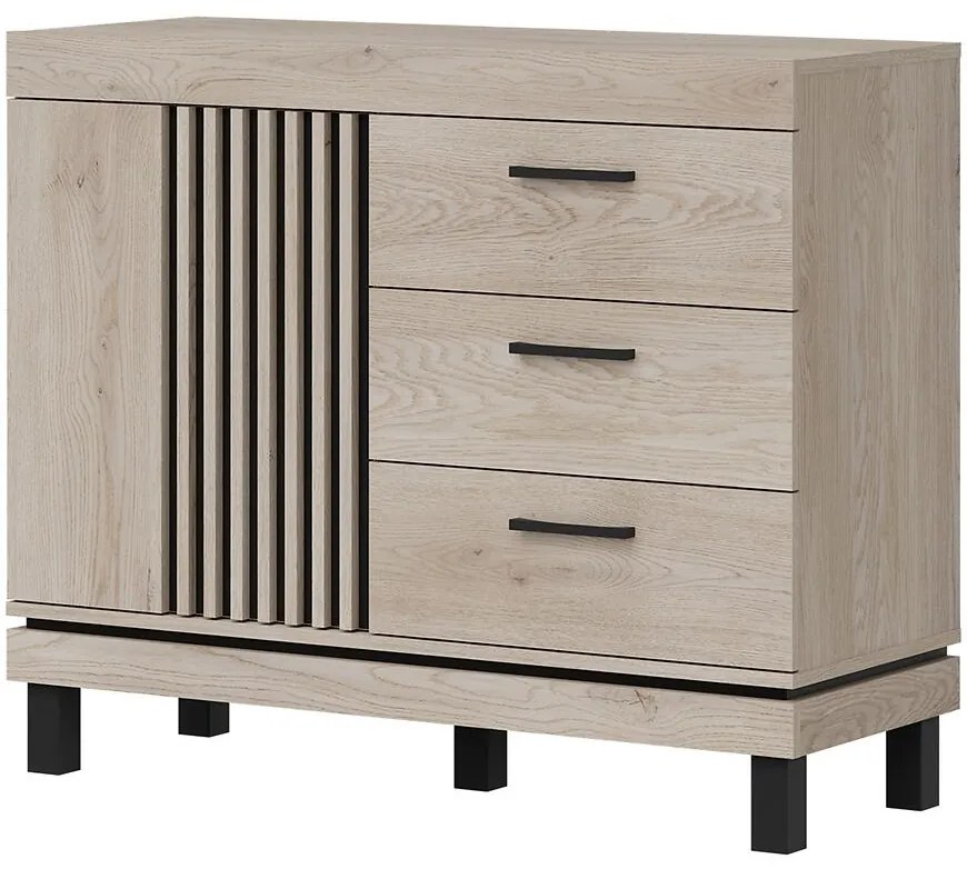 Komoda Mati Mi03 Dub Crem/Čierna