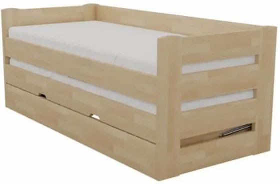 Posteľ VARIO Rozmer - postelí, roštov, nábytku: 90 x 200 cm, Farebné prevedenie: jelša, Povrchová úprava: lak