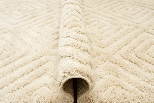 Koberec Berber 7061 Romby 3D ivory / slonová kosť / krémový