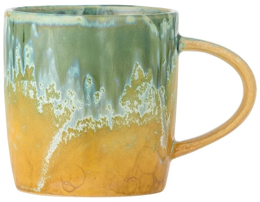 Žltá/svetlozelená šálka z kameniny 400 ml Milani – Bloomingville