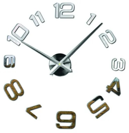 Moderné nalepovacie nástenné hodiny | 3D hodiny 12S053-Wanduhr HEU-