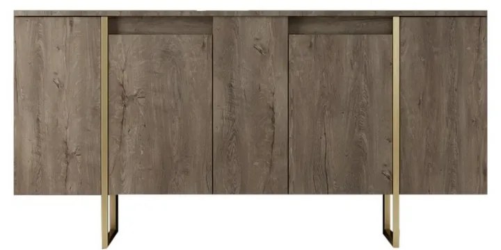 Skrinka Luxe Walnut and Gold