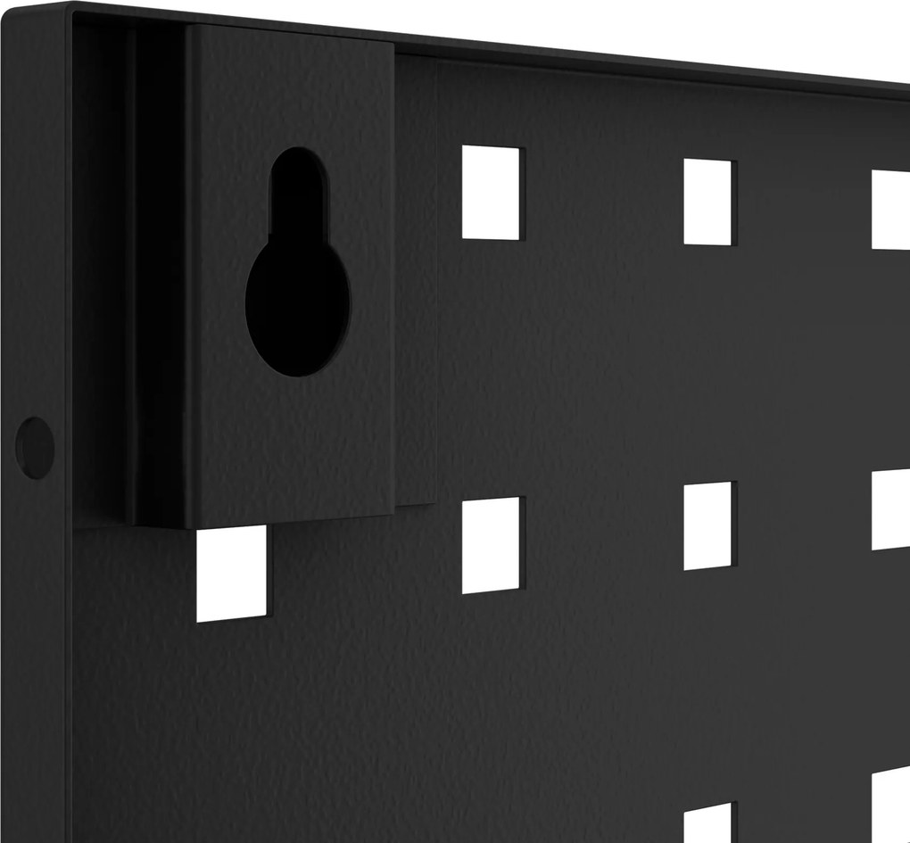 Kovová doska na náradie, čierna, 1200x600x10 mm: PAULA All Black