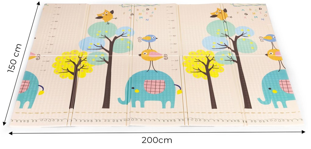 Penová podložka pre deti 200 x 150 cm, abeceda, ECOTOYS