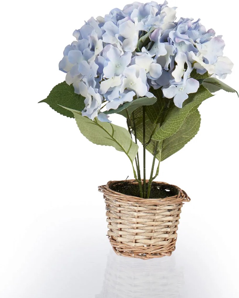 Umelá kvetina Hortenzia, modrá