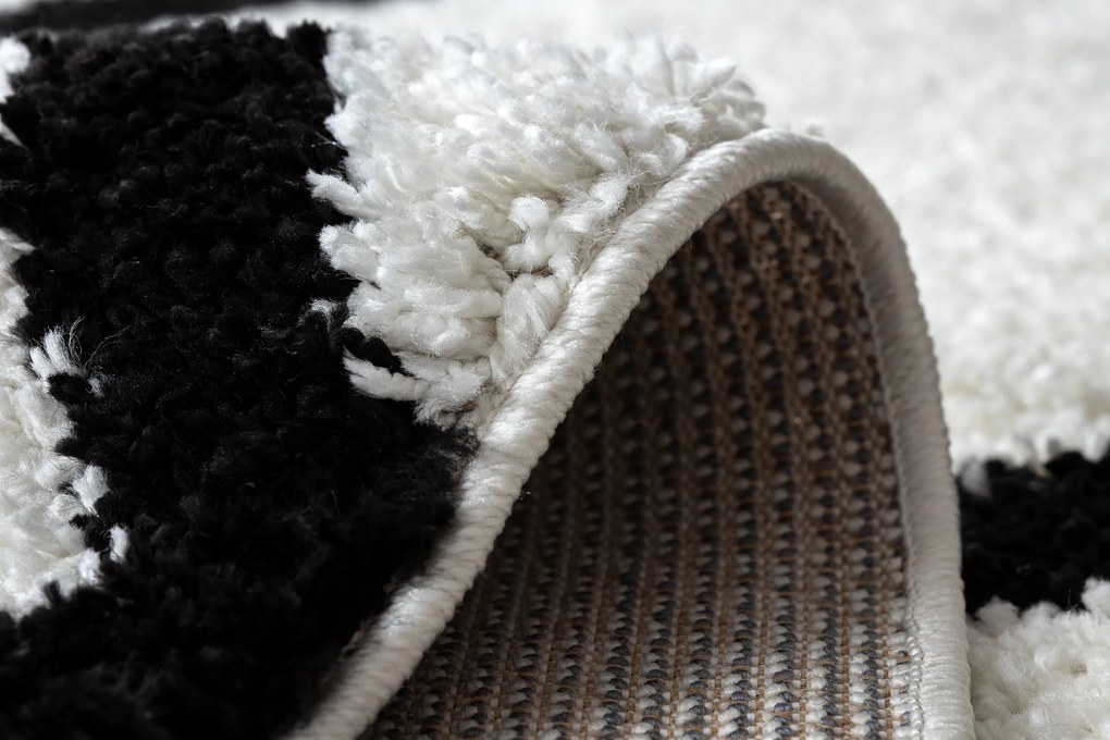 Behúň BERBER CROSS, biely, strapce