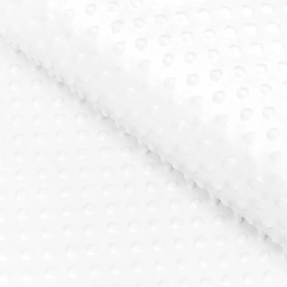Biante Detské posteľné obliečky do postieľky Minky TOP 3D bodky MKP-059 Biele Do postieľky 100x135 a 40x60 cm