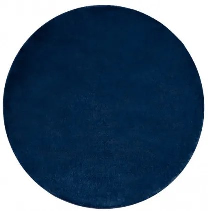 Protišmykový koberec POSH kruh Shaggy navy granát, plyš