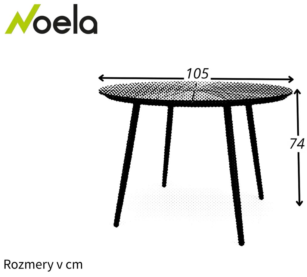 Noela Bezúdržbový okrúhly stôl Wilder 105cm