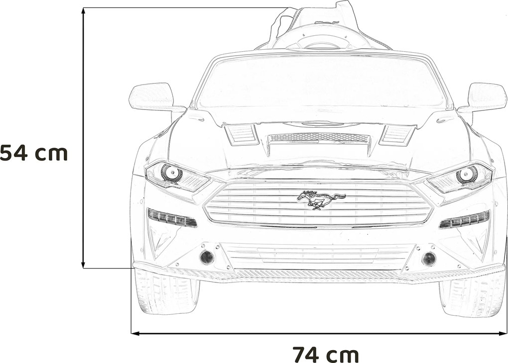 Ramiz Ford Mustang GT auto na batérie pre deti Červená
