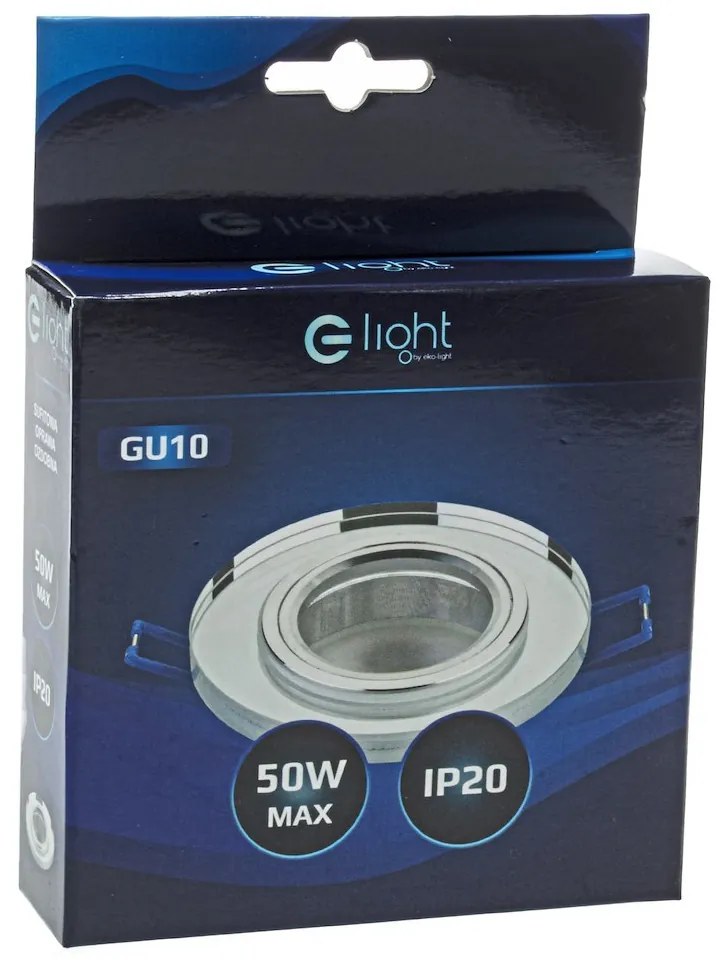 Podhľadové svietidlo Glass Round, 1x sklenené/strieborné kovové tienidlo, s