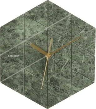 Nástěnné hodiny Trix, 25x28,5 cm, mramor, zelená Stfh-KA5591GR Time for home+