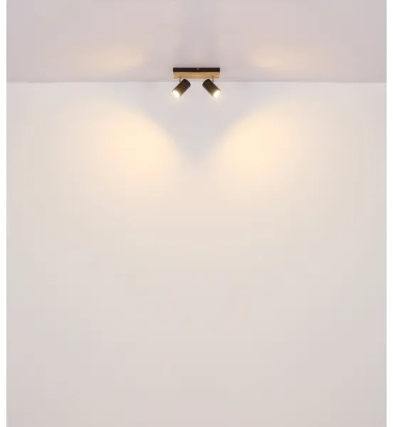 Globo 57909-2 - Bodové svietidlo KAYDEN 2xGU10/25W/230V čierna