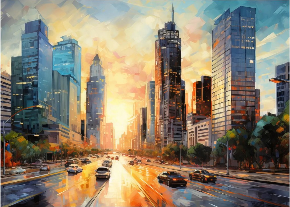 Obraz - Maľba mesta (70x50 cm)