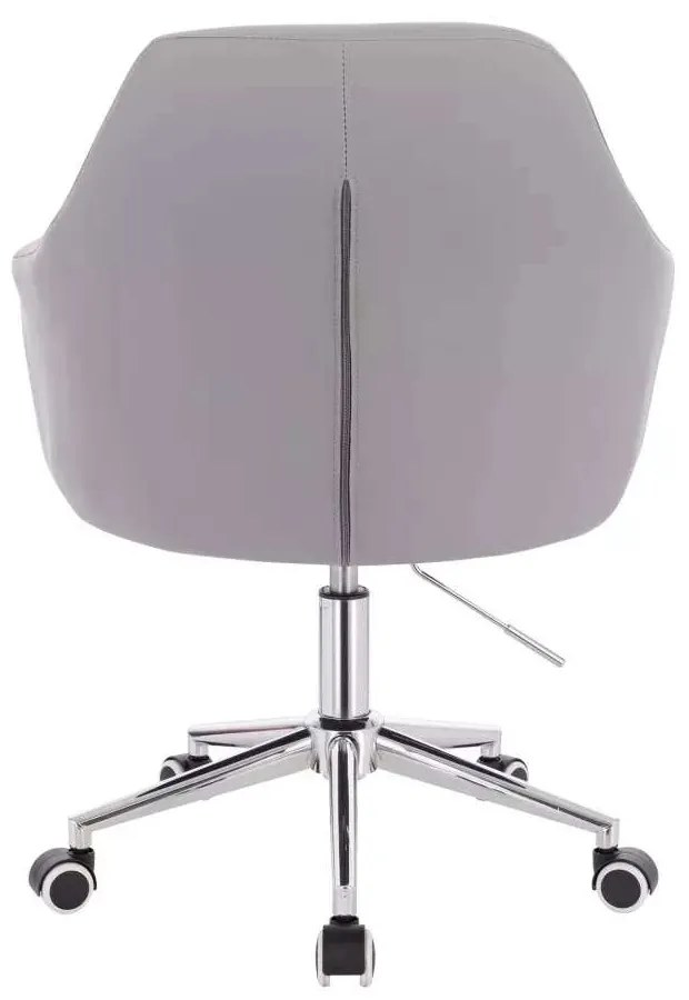 LuxuryForm DESIGN Kreslo ANDORA na strieborné podstave s kolieskami - šedé