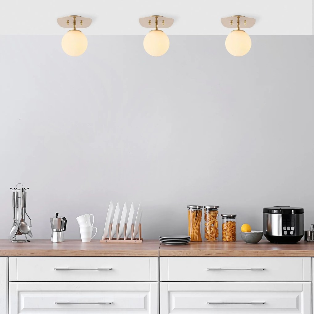 Stropné svietidlo Well II zlaté/biele