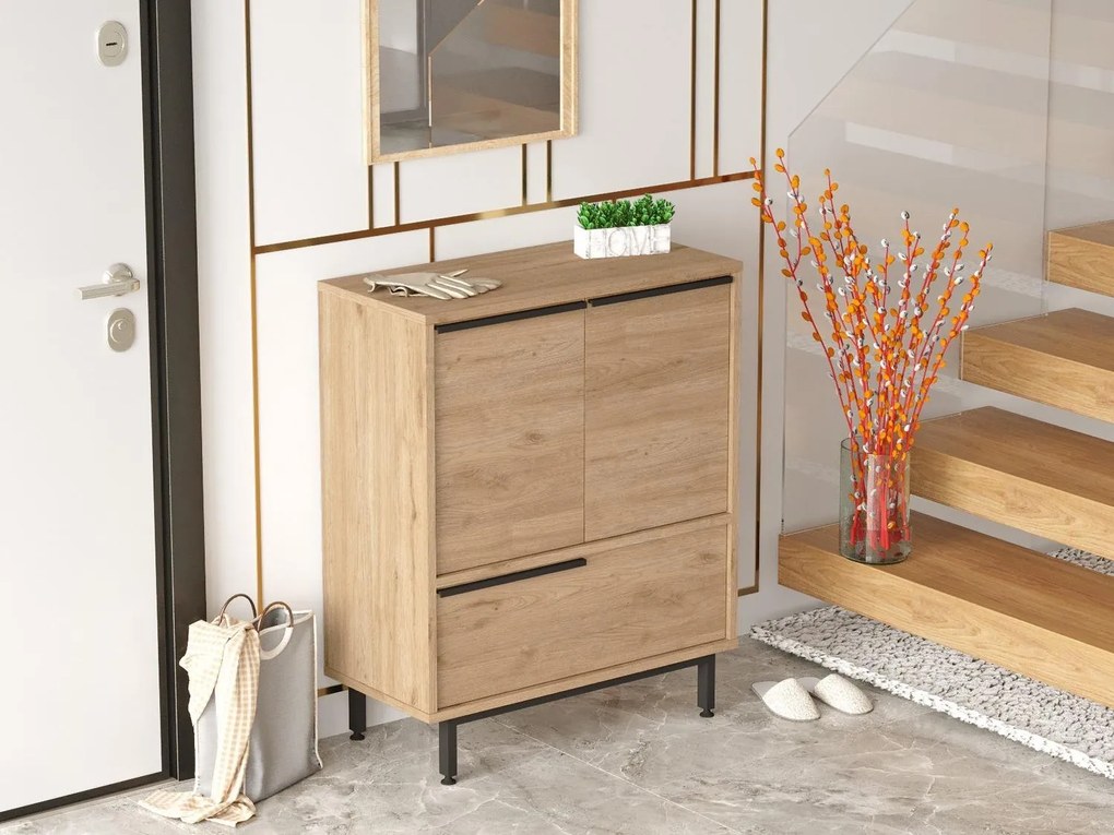 Botník (skrinka na topánky) Nimelo 4 (orech). Akcia -19%. Vlastná spoľahlivá doprava až k Vám domov. 1094672