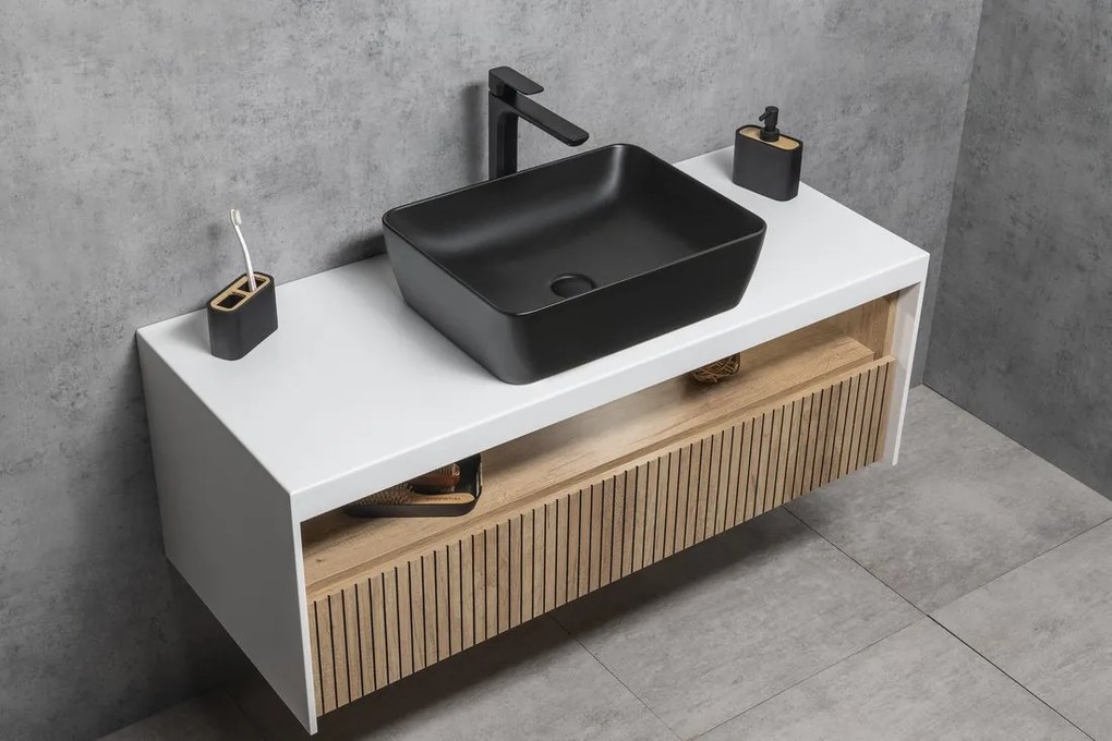 GSI GSI, PURA závesná WC misa, Swirlflush, 55x36 cm, čierna dual-mat, 881526
