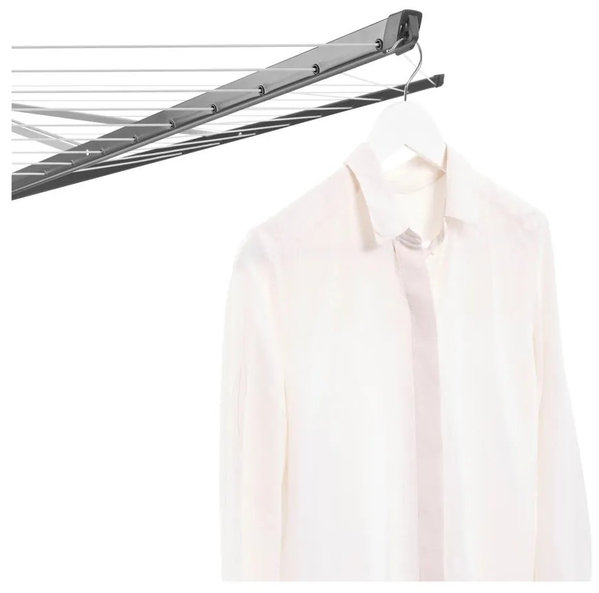 Antracitový vonkajší sušiak na bielizeň 50 m Lift-O-Matic – Brabantia