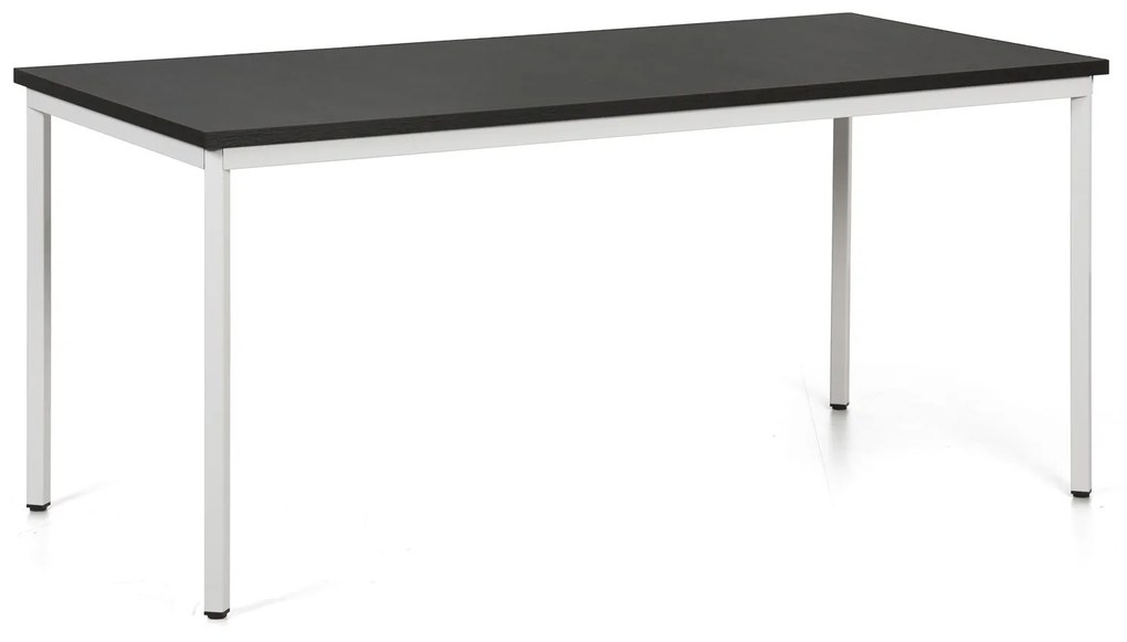 Jedálenský stôl TRIVIA, sivá podnož, 160x80 cm, wenge