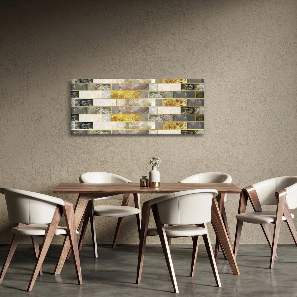Obraz - Dekor s textúrami (120x50 cm)