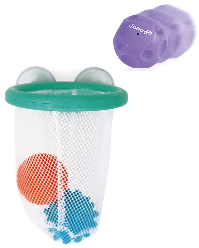 Basketbalový kôš so senzorickými loptičkami - hračka do vody