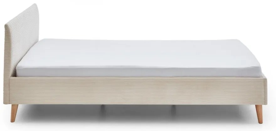 Béžová čalúnená dvojlôžková posteľ bez roštu 140x200 cm Wicki – Meise Möbel