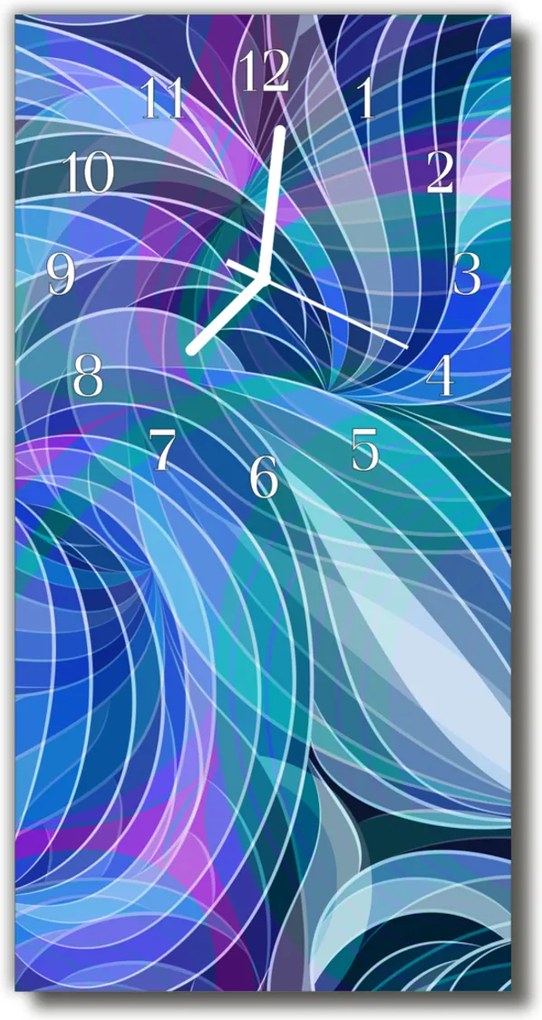 Sklenené hodiny vertikálne  Umenie abstrakcie modrá