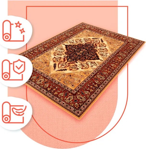 Koberec Agnella Isfahan Leyla jantárový