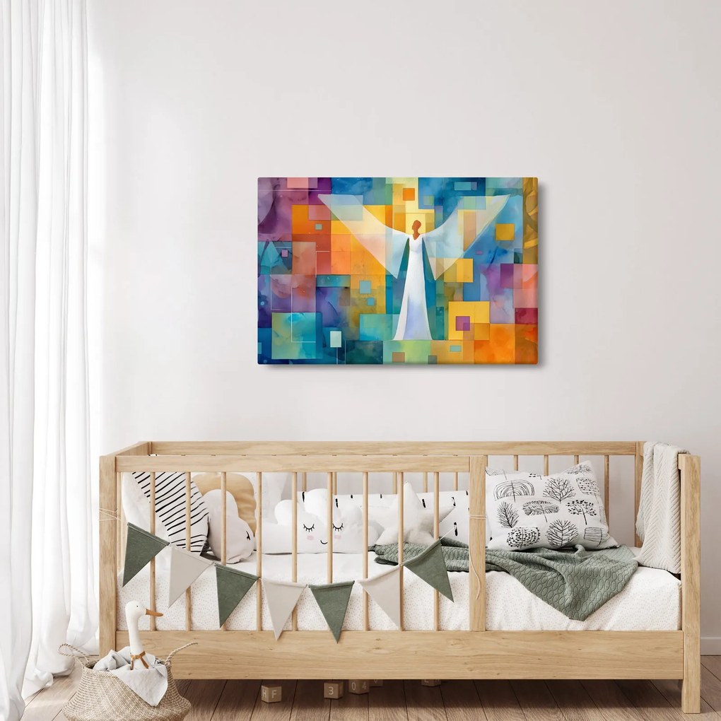 Obraz - Geometrický anjel (90x60 cm)