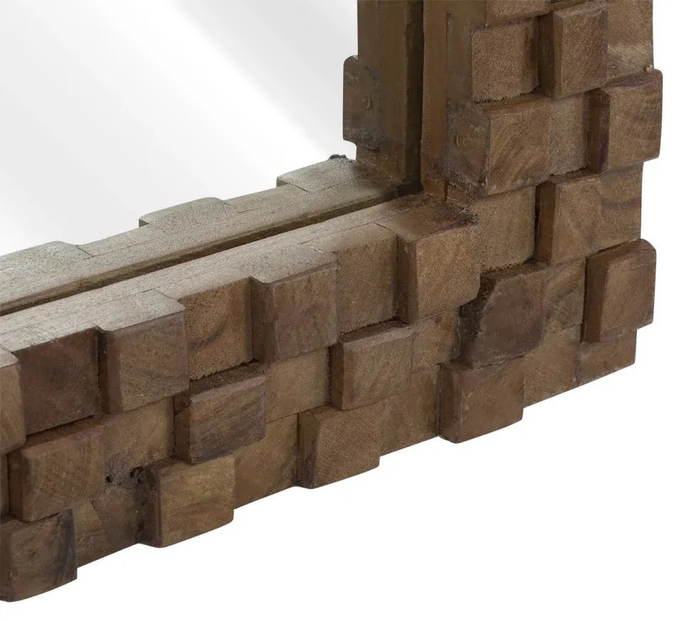 furniture-nabytek.cz - Masívne zrkadlo Abadi z akáciového a mangového dreva, lakované, hnedé – 75×63 cm