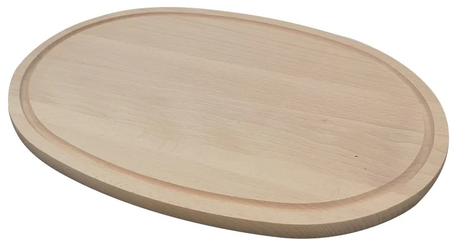 AMADEA Drevená servírovacia doska - podnos ovál, masívne drevo, 38 cm