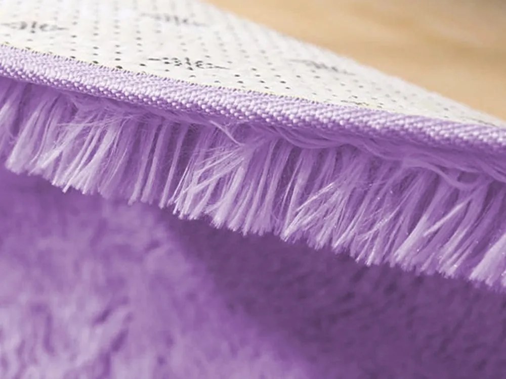 TZ Fialový obdĺžnikový shaggy koberec Lana Rozmer: 160x230 cm