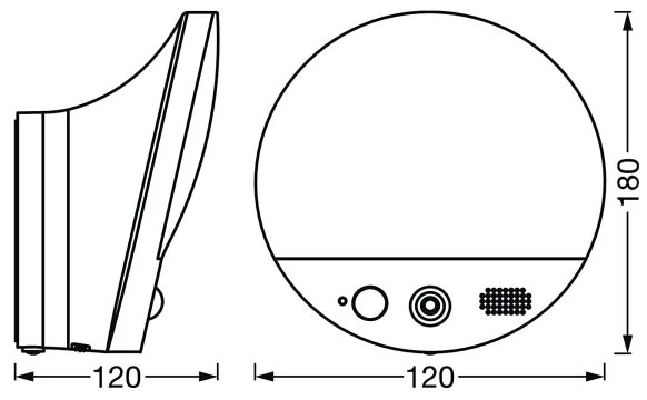 Ledvance- LED Nástenné svietidlo so senzorom a kamerou SMART+ 15W/230V Wi-Fi IP44
