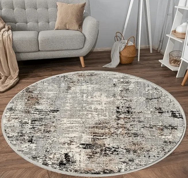 DC Koberec Exclusive kruh 200 sivá čierna Rozmer: Ø 120 cm (kruh)