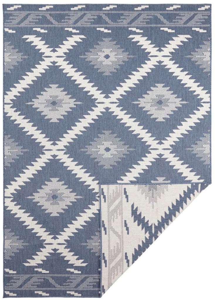 NORTHRUGS - Hanse Home koberce Kusový koberec Twin Supreme 103430 Malibu blue creme – na von aj na doma - 120x170 cm