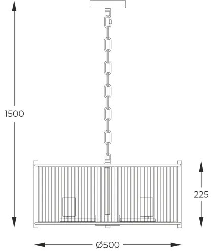 Zuma Line 2200131P-L - Luster na reťazi MARMO 3xE27/40W/230V chróm