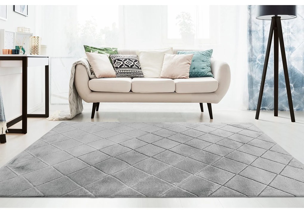 Dekorstudio Kožušinový koberec MOMENT- sivý Rozmer koberca: 200x290cm