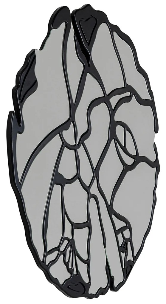 Pieces zrkadlo čierne Ø100 cm